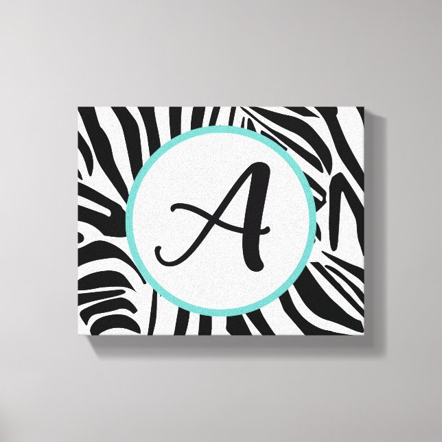Lienzo Patrón de cebra (Anverso)