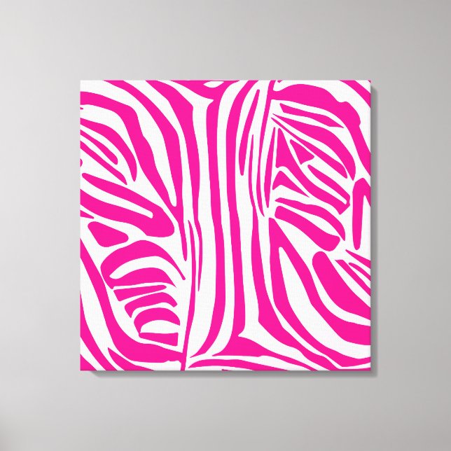 Lienzo Patrón de cebra rosa (Anverso)