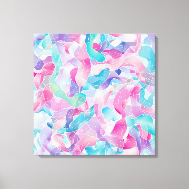 Lienzo Patrón de cinta abstracta pastel (Anverso)