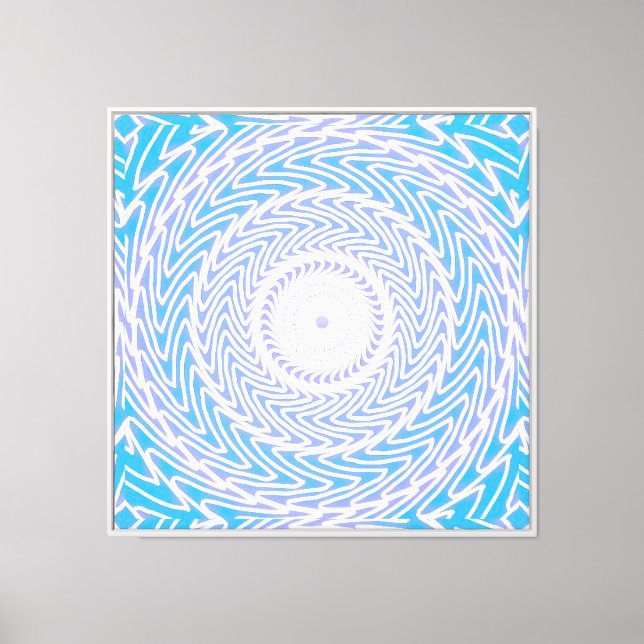 Lienzo Patrón de círculos azul cielo (Anverso)