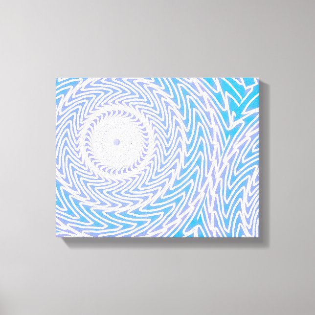 Lienzo Patrón de círculos azules del cielo (Anverso)