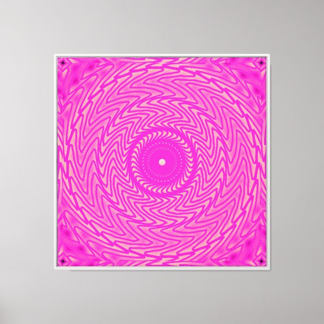 Lienzo Patrón de círculos rosa caliente (Anverso)