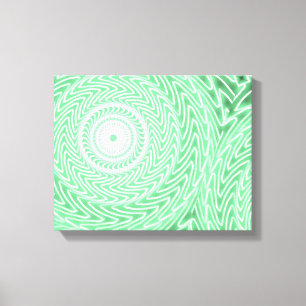 Lienzo Patrón de círculos verdes de primavera