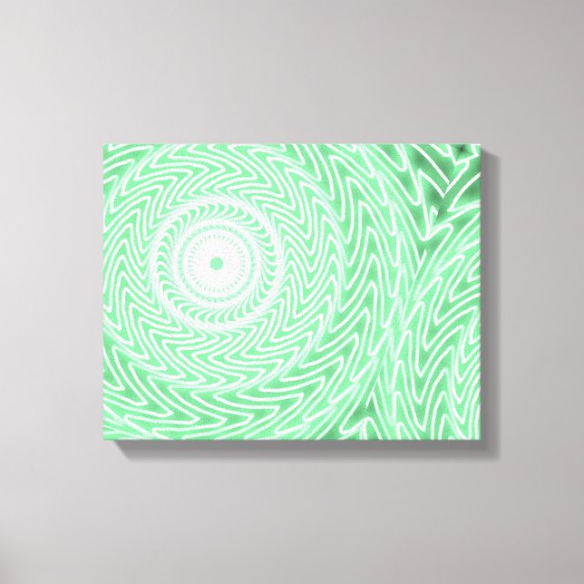 Lienzo Patrón de círculos verdes de primavera (Anverso)