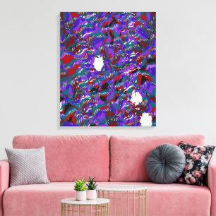 Lienzo Patrón de colores de mecánica cuántica fluyendo