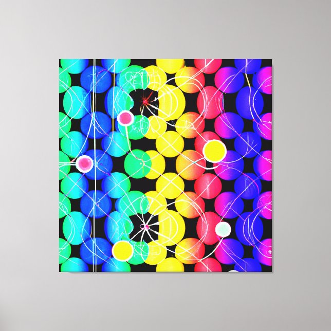 Lienzo Patrón de colores vibrantes (Anverso)