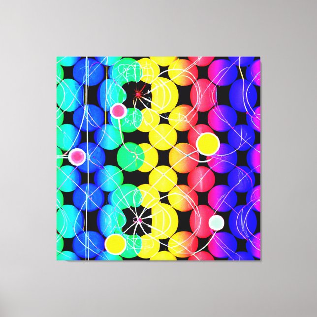 Lienzo Patrón de colores vibrantes (Anverso)