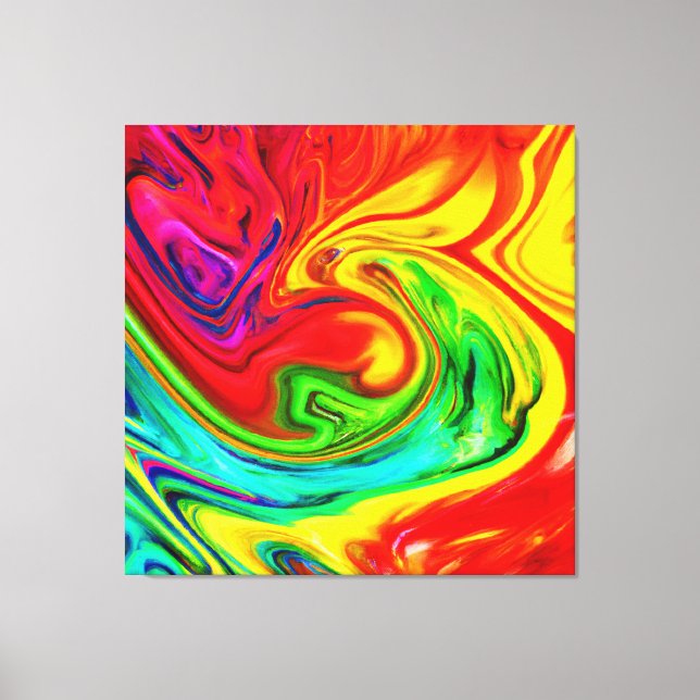 Lienzo Patrón de colores vibrantes (Anverso)