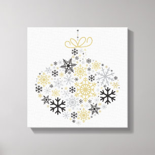 Lienzo Patrón de copo de nieve navideño