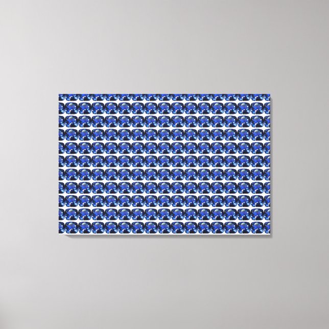 Lienzo Patrón de Corte Cojín de Zafiro Azul (Anverso)