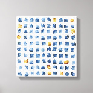 Lienzo Patrón de cuadrados geométricos de color índigo or