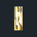 Lienzo Patrón de curva otoño de jazz retro Art Deco Brown<br><div class="desc">Diseño de ilustracion Art Decó retro con tonos cálidos de motivos geométricos curvados en tonos marrones y beige. Parte de una colección de composiciones decorativas de V. Boberman, producida en la técnica de esténcil de pochoir de los "2000 ruidosos". Estos diseños muestran algunas de las imágenes más inspiradas e innovadoras...</div>