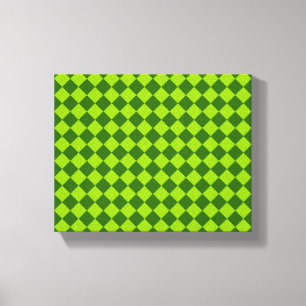 Lienzo Patrón de diamante de combinación verde de STaylor