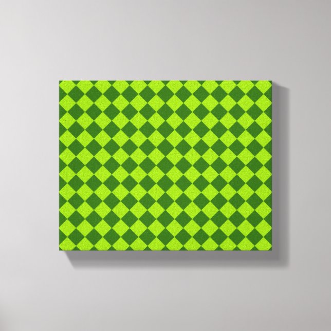 Lienzo Patrón de diamante de combinación verde de STaylor (Anverso)