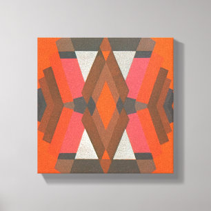 Lienzo Patrón de Diamante Retro Art Déco Jazz Vintage Cál
