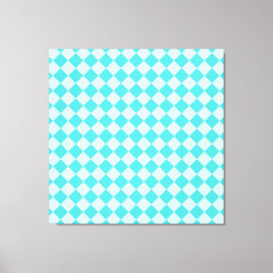 Lienzo Patrón de diamantes de combinación azul de Shirley