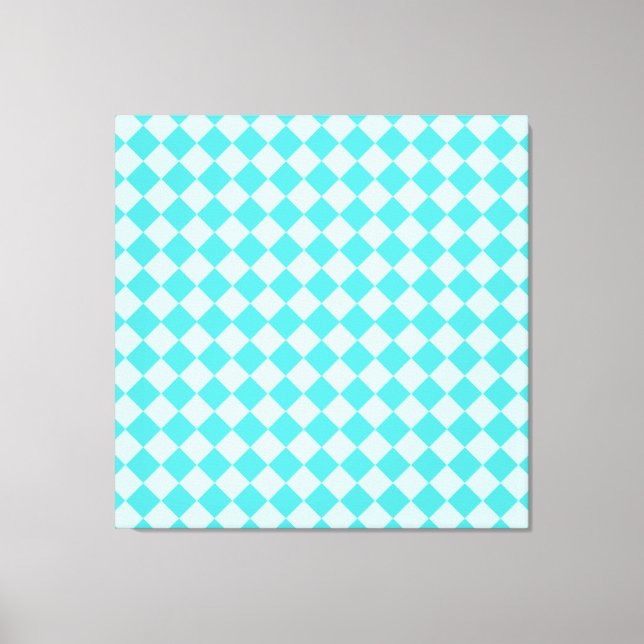 Lienzo Patrón de diamantes de combinación azul de Shirley (Anverso)