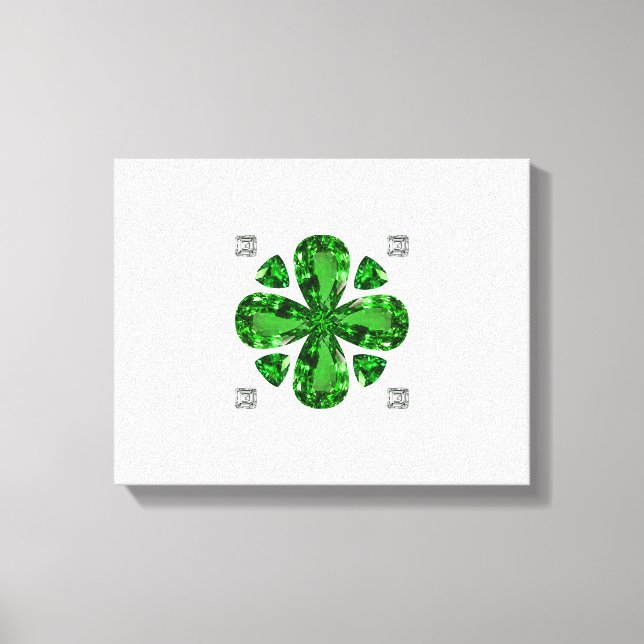 Lienzo Patrón de encantamiento verde (Anverso)