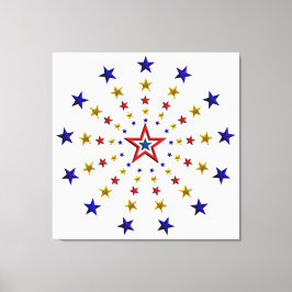 Lienzo Patrón de estrellas patrióticas