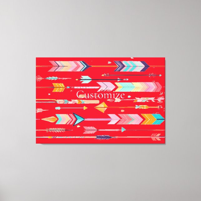 Lienzo Patrón de flecha multicolor Thunder_Cove (Anverso)