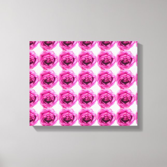 Lienzo Patrón de flor de Rosa (Anverso)