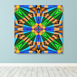 Lienzo Patrón de flores abstractas únicas