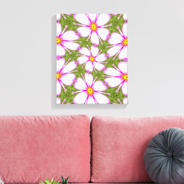 Lienzo Patrón de flores de cosmos (Insitu (Sala de estar))