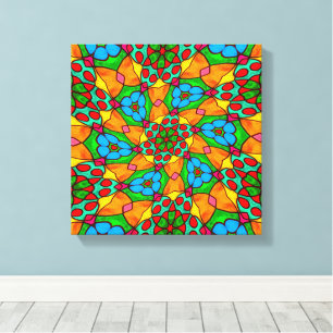 Lienzo Patrón de flores estéticas