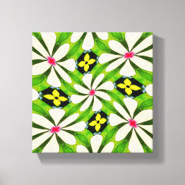 Lienzo Patrón de flores estéticas