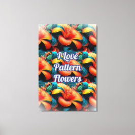 Lienzo Patrón de flores rosadas de salmón