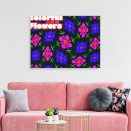 Lienzo Patrón de flores rosas adorables