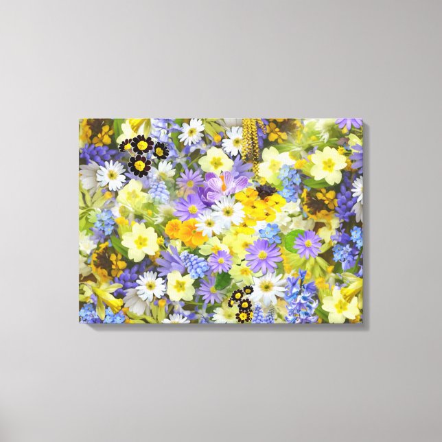 LIENZO PATRÓN DE FONDO FLORAL MULITCOLORADO (Anverso)