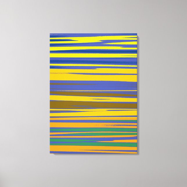 Lienzo Patrón de franjas coloreadas abstractas (Anverso)