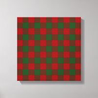 Patrón de Gingham rojo y verde