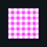 Lienzo Patrón de Gingham rosa y Blanco<br><div class="desc">Los cuadrados rosa oscuro, rosa y blanco forman un trenzado búfalo audaz. El patrón de gingham rosa y blanco fue diseñado digitalmente desde cero. El blanco es transparente, así que puedes cambiarlo si quieres. Haga clic en el botón "Personalizar" y, a continuación, seleccione un "Color de fondo impreso" en la...</div>
