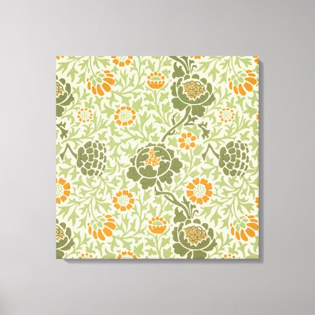 Lienzo Patrón de grafton (por William Morris) (Anverso)