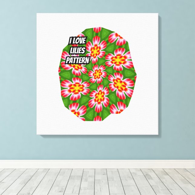 Lienzo Patrón de ilimidades rojas (Insitu (piso de madera))