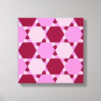 Lienzo Patrón de ilusión óptica del triángulo rosado gira
