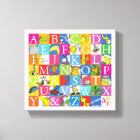 Patrón de letras de bloque coloridas del alfabeto 