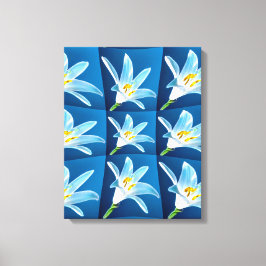 Lienzo Patrón de Lily Blanca con Encanto