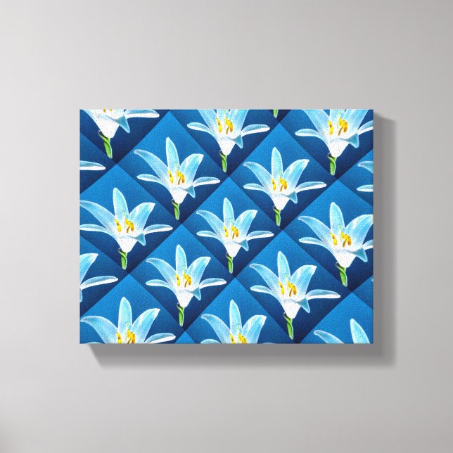 Lienzo Patrón de Lily Blanca con Encanto (Anverso)