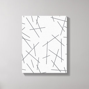 Lienzo Patrón de línea gráfica moderno, simple y confuso