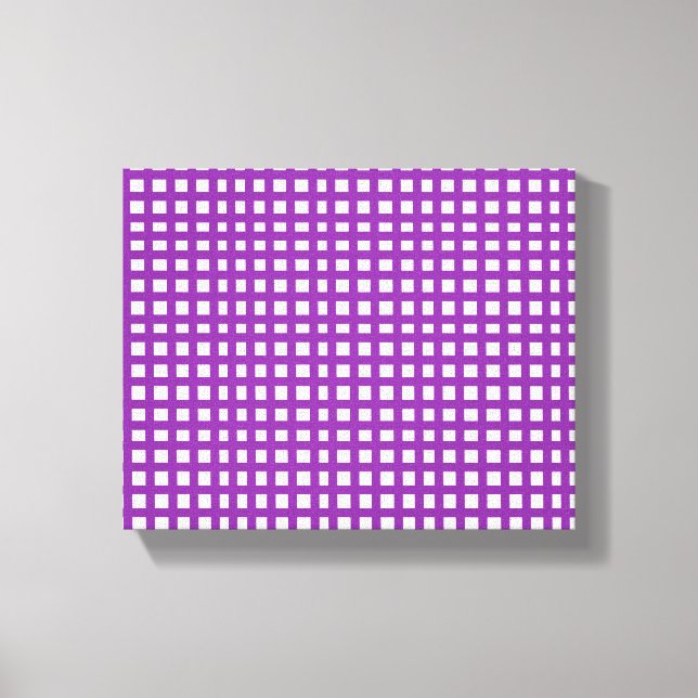 Lienzo Patrón de malla cuadrada púrpura (Anverso)