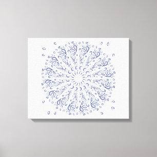 Lienzo Patrón de mandala azul