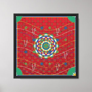 Lienzo Patrón de Mandala de Alfombra Persa