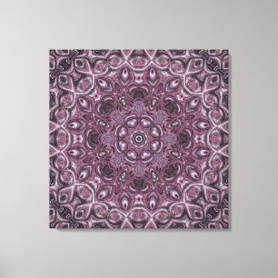 Lienzo Patrón de mandala de mármol de lavanda y ciruela