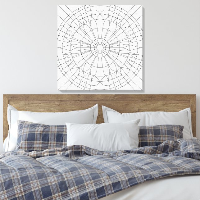 Lienzo Patrón de Mandala Geométrico (Insitu(Dormitorio))
