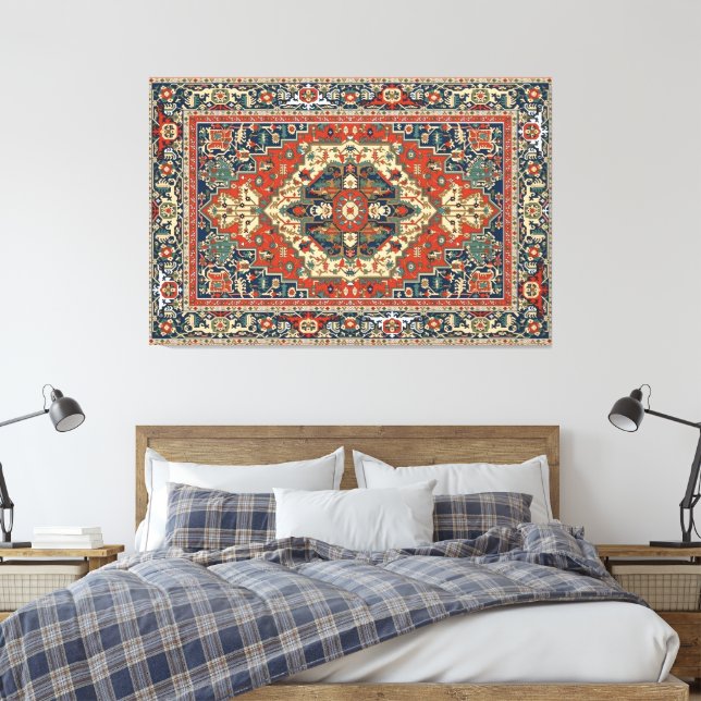 Lienzo Patrón de Mandala ornamental de estilo persa vinta (Insitu(Dormitorio))