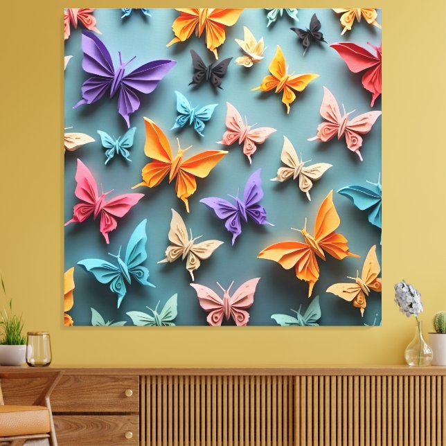 Lienzo Patrón de mariposa de origen (Insitu (Sala de estar))
