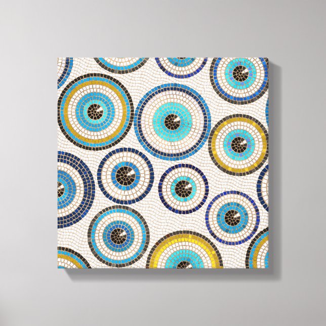 Lienzo Patrón de mosaico de ojos malvados (Anverso)